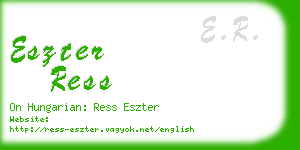 eszter ress business card